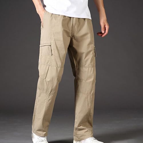 Cargo Pants for Men Workwear Functional Outdoor Straight Leg Sports Trousers Solid Color Comfy Cargo Trousers2