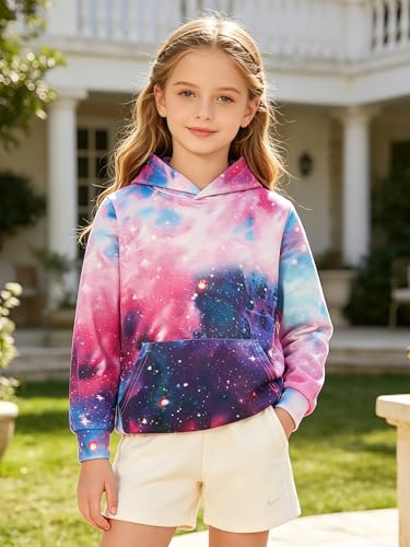 Image of uideazone Teen Girl Sweatshirt Hoody Hoodies Hooded Pullover with Pockets 4-14 Years