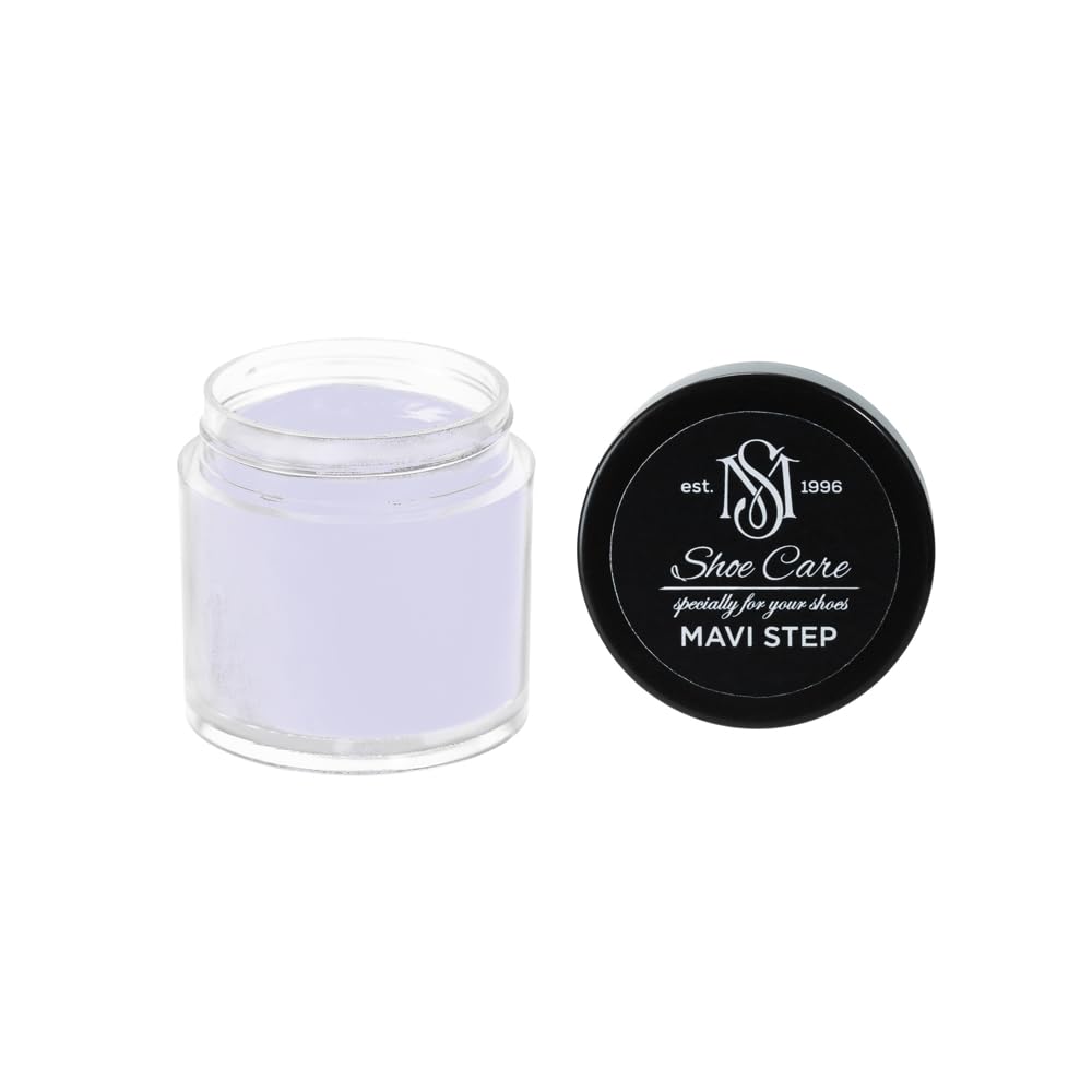 Crème de Cirage Premium MAVI STEP Blanc Pervenche NCS S 1015-R60B Soin Cuir Rénovateur