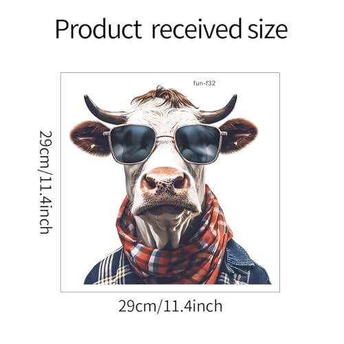 Vinilo decorativo 3D vaca estilizada para pared infantil miniatura 2