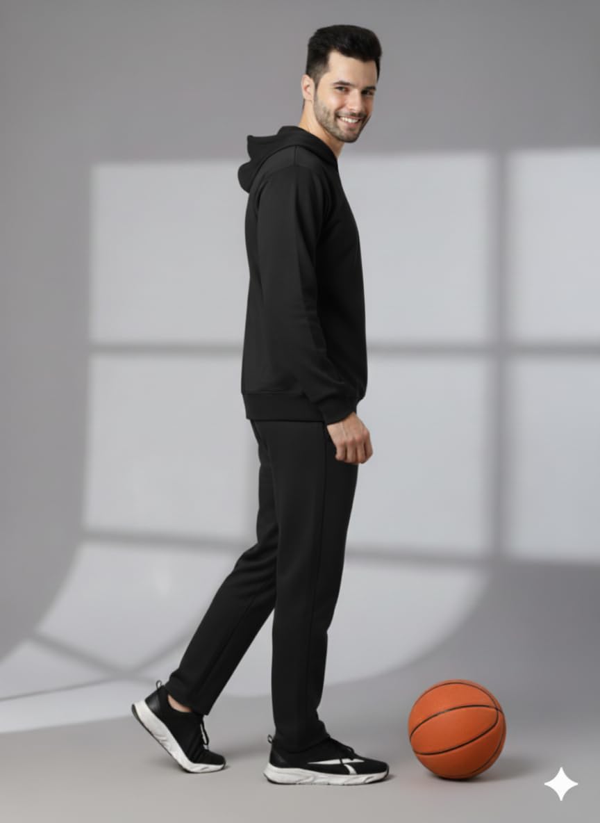 Mack Jonney Solid Track Suit for men | Co-ord Set | Warm Fleece Tracksuit Set | Full Sleeve Hoodie-M4913 1