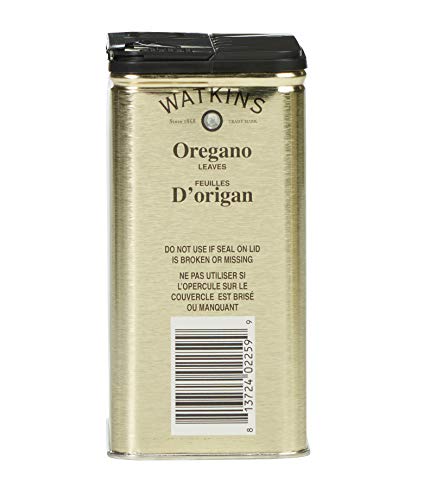 Image of Watkins Gourmet Oregano Leaves, Spice Tin, 1.4 Ounce (Pack of 6)