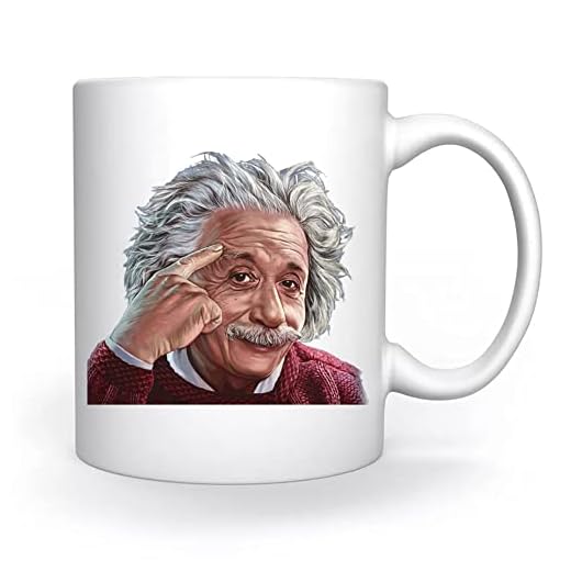 Alberto Einstein Pensar Taza Blanco Para el Café Té Capuchino Cacao Mug Coffee Tea Cappuccino