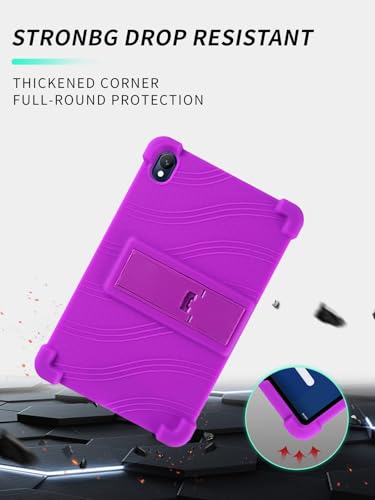 Coque Onn 8,1 pouces 2026 antichoc en caoutchouc violette