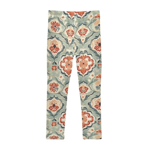 KLL Seamless Asian Traditional Patterns Toddler Girls' Leggings Casual High Waisted Yoga Pants Sports2