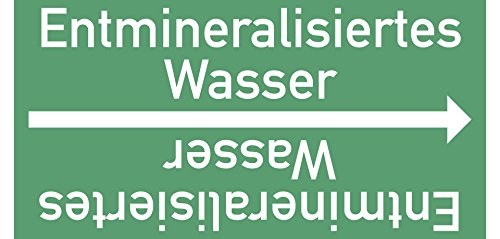 LEMAX® Rohrleitungsband Entmineralisiertes Wasser,DIN 2403,ab Ø 15mm,grün/weiß,33m/Rolle