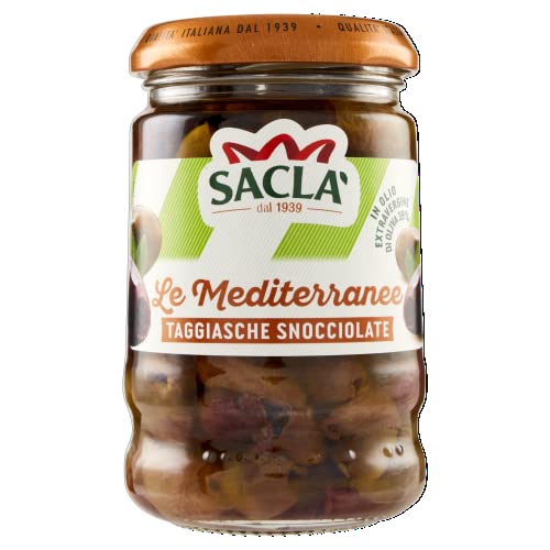 Saclà Olive Taggiasche Denocciolate in Olio Extravergine di Oliva, 12x180g
