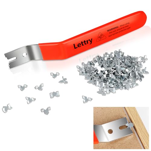 Lettry Glazier Point Driver, Glazing Push Point Driver Tool with 120 Push Points, Glazier Setting Tool for Framing Glass Picture Cross Stitch (1)