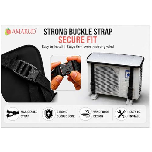 Image of AC Outdoor Unit Protector from Heat & Rain | Sunproof Split AC Cover | XLPE Foam with Aluminium Foil Material | 4-Layer Thermal Protection (Thickness 6MM Single Side, 16*36 Inches)