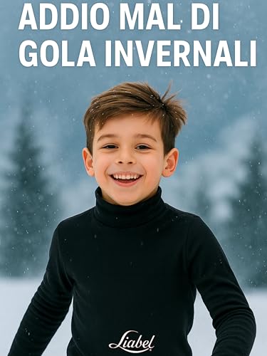 Liabel Rollkragenpullover für Kinder, warme Baumwolle, weich, Rollkragenpullover, Langarm, hoher Kragen, 3-14 Jahre, Schwarzer Rollkragenpullover - 1 Stück, 11-12 Jahre