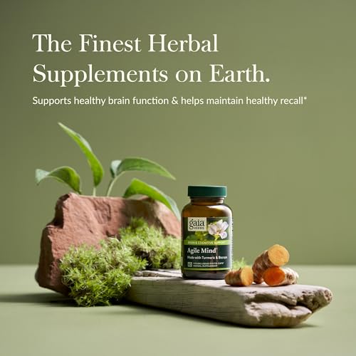 image for Gaia Herbs Agile Mind - Brain & Cognitive Support Herbal Supplements -