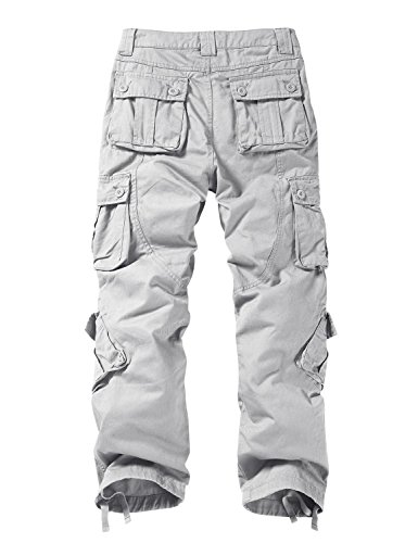 Image of Match Men's Wild Retro Multi-Pockets Utility Casual Cotton Cargo Trousers #3357