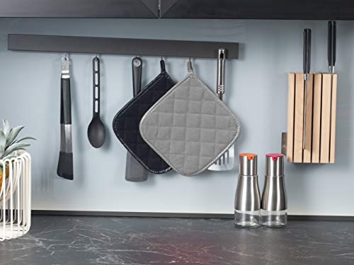 Joyhalo PH 5 GREY Pot Holders Cotton Made Machine Washable Heat Resistant Potholder thumb #3