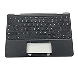 F-HONG ELECTRONIC CO Replacement for Lenovo 1st Gen 300E Chromebook Type 81H0 Laptop Upper Case Palmrest Keyboard Assembly Part 5CB0Q93995 Top Cover Black, 11 inch