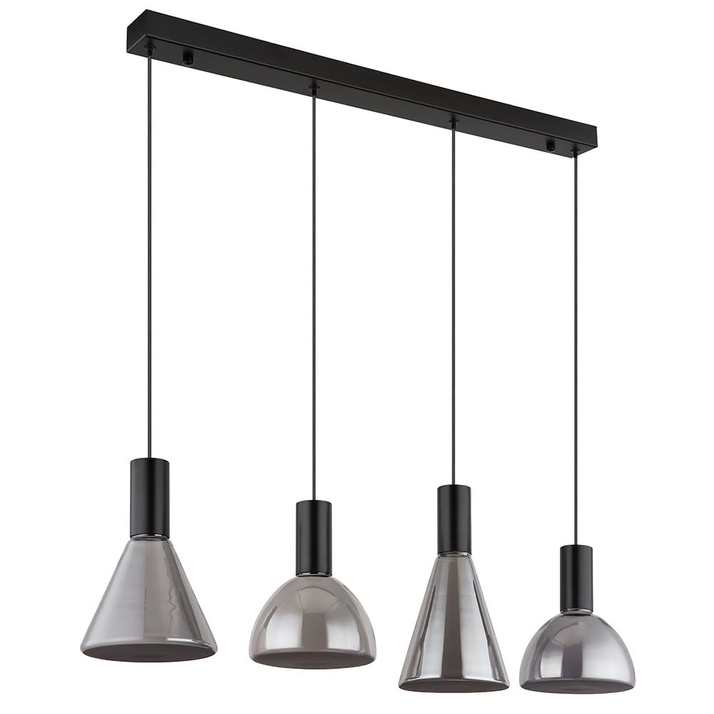 GLOBO Pendant Light Ceiling Light Dining Room Lamp Glass Smoke Colour 4 Bulbs
