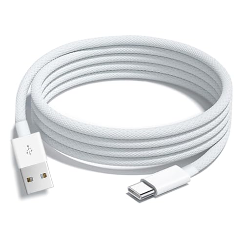 6ft USB C to USB A Woven CarPlay Cable for Apple iPhone 15/15 Pro Max/15 Plus, AirPods Pro (2nd Generation), iPad 10th Gen, iPad Pro 12.9/11,Air 5th/4th Type-C Charger Cord, Car Braided Charging Cable