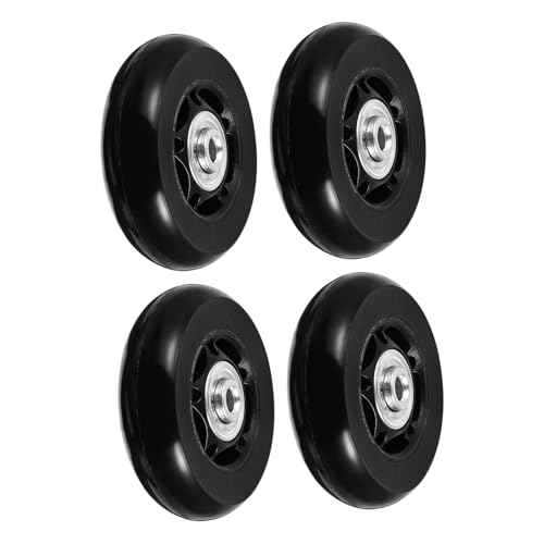 BUGUUYO 4個 スーツケース用ラバーキャスター 耐荷重ユニバーサル交換ホイール 滑らか転可能で取り付け簡単 トロリーケース修理用部品