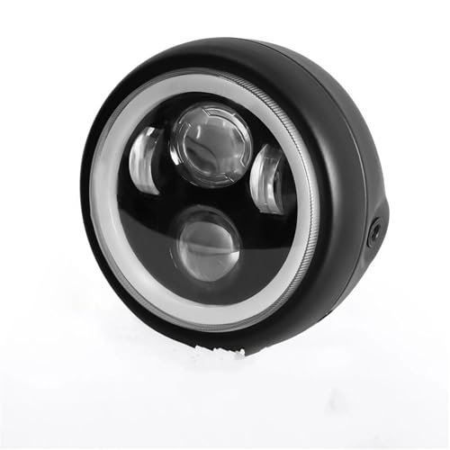 Phare de Moto rétro 6,5" avec feux de route et de croisement, DRL pour Sportster et Cafe Racer