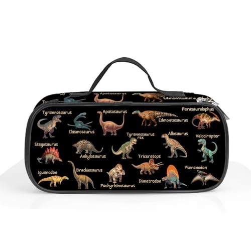 Image of Dinosaur Pencil Case, Dinosaur Pen Bag For School, Dinosaurs Pencil Case For Kids Girls Boys, Large Capacity Desk Organizer School, Pen Box Birthday Gifts