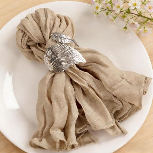 Image of MLMC 24 Pack Nude Cheesecloth Napkins Boho Rustic Gauze Cloth Napkins Washable 21 inchx21 inch for Wedding Bridal Shower Birthday Anniversary Dinner Decor