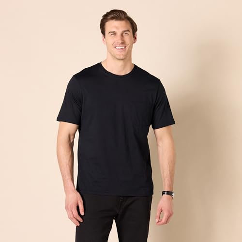 Image of Amazon Essentials Men's Short-Sleeve Crewneck Pocket T-Shirts, Pack of 2
