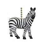Clementine Designs African Safari Plains Zebra Stripes Ceiling Fan Light Pull