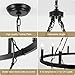 KOSTOMO Black Wagon Wheel Chandelier 2 Tier 20-Lights 40 Inch Extra Large Farmhouse Light Fixture Rustic Lighting Round Chandeliers for Dining Room Kitchen Island Foyer Entryway