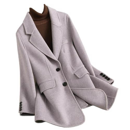 Veste courte en cachemire femme chic en tweed double face