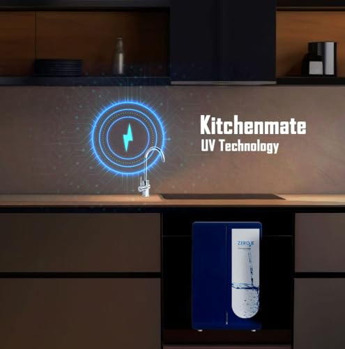 Image of Zero B Kitchenmate UV Under the Sink Water Purifier | Under Counter Instant Purification | 2LPM Flow Rate | Compact & Space Saving Design | Ideal for Modular Kitchens & Offices, Restaurants, and Cafes