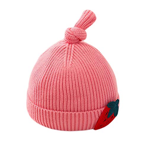 Baby Boy Winter Hat Cotton Lined Newborn Infant Toddler Winter Knit Hat For Girls Boys Outdoors Cap (Color : Pink, Size : 0-18 Months) #TOP5