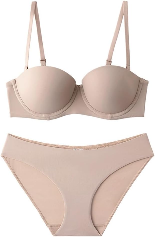 Traceless Soft Steel Bra, Smooth And Sexy Lingerie, Women's Small Chest Gathering And Upper Support Set