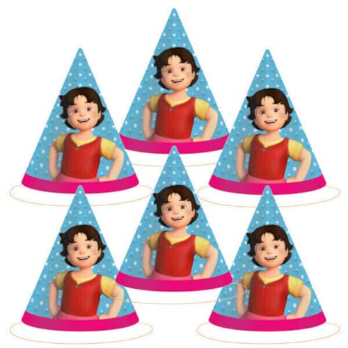 BeenSmile, GORROS HEIDI, Gorros de Cartón, Decoración Cumpleaños Infantil, Gorritos para Fiesta de Cumpleaños, 6 Unidades