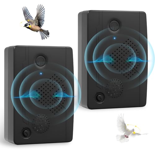 2026 Ultrasonic Bird Repellent Devices Bird Repeller Outdoor for Attic Woodpecker Pigeon Deterrent Goose Repellent Rechargeable Bats Repellent Indoor to Keep Birds Away from Porch Balconies