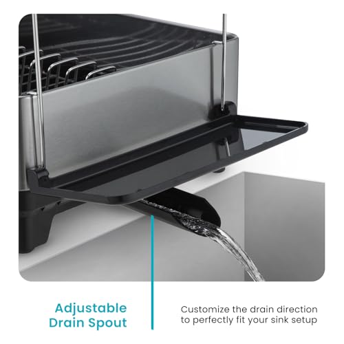 Image of Home Zone Living Dish Drying Rack for Kitchen Counter