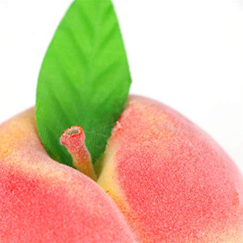 Image of Ulalaza 12Pcs Fake Peach Artificial Fruits Model Lifelike Peaches Home House Kitchen Party Decoration Desk Ornament