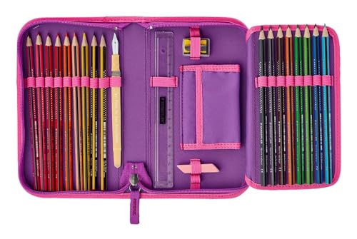 DER DIE DAS leichter Schulranzen, ErgoFlex Easy Pretty Unicorn Set 5-teilig, ca. 20,5 l Volumen, ca. 950 g Gewicht