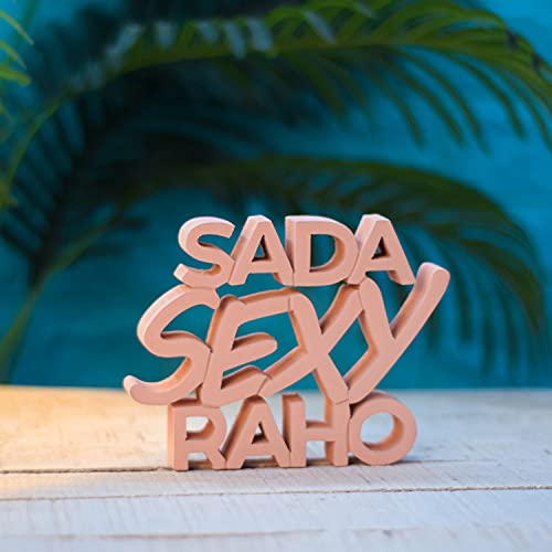 Image of Nukkad Tales Sada Sexy Raho Pink Showpiece Home Decor Items Birthday Gift Items for Couples Gift for Girls (7 x 5.40 inch)