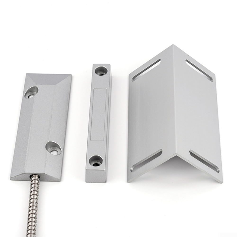 Cablati Sensori Contatto Magnetici Porta Garage con Staffa Regolabile 2 Set (NO+NC)