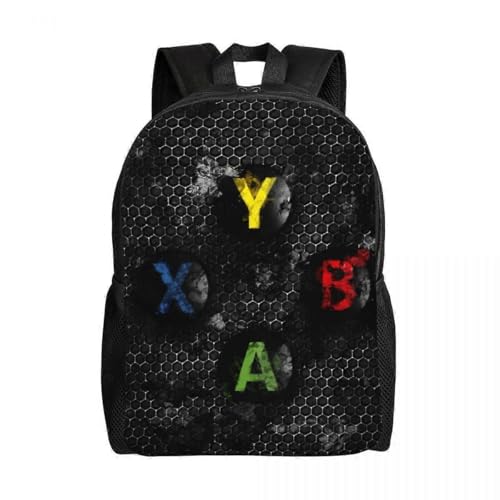 Vintage Gamer Xbox Lover - Mochila con impresión 3D de 16 pulgadas, doble correa para el hombro, peso ligero, se adapta a bolsa de laptop, Negro, Talla única