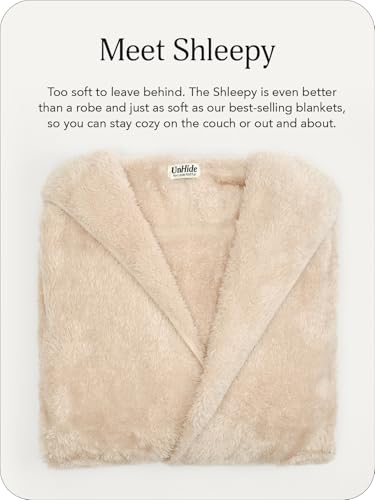 UnHide Shleepy Faux Fur Robe - Lightweight, Extra Soft, & Warm Wearable Blanket - Made From Soft Polyester Faux Fur Material3