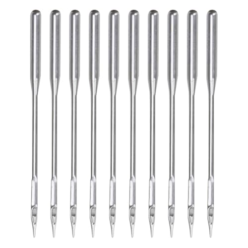 GSHLLO 50 Pcs Universal Sewing Machine Needles Heavy Duty Leather Sew Machine Needles Thickened Fabric Sewing Needles Regular Point Machine Needles Compatible with Home Sewing Machine
