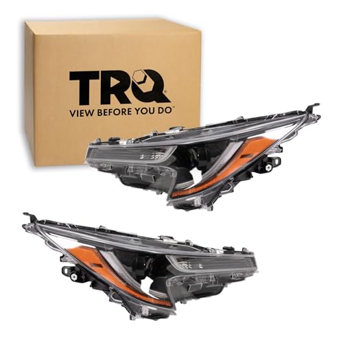 Image of TRQ 2 Piece Headlight Assembly Set Driver & Passenger Side Compatible with Toyota Corolla L LE 2020-2022 North American Built TO2502286 TO2503286 8111002S30 8115002S30