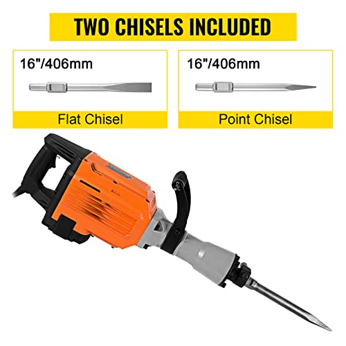 VEVOR Abbruchhammer 3500W Bohrhammer 95A Stemmhammer 1800 U/min Hochleistungs-Betonbrecher 50HZ Elektro-Abbruchhammer… – Bild 4