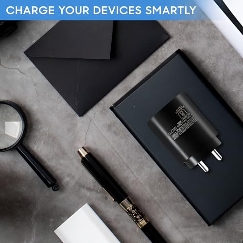 Image of Hoerrye Samsung 25W USB-C Fast Charging Adapter Compatible With Galaxy S25,S25 Plus,F06,A16,M35,A06,M05,M15,F15,F05,Z Fold /Flip,6,5,4,3 & Other Type C Devices,25Watt Charger Travel Adaptor,Black