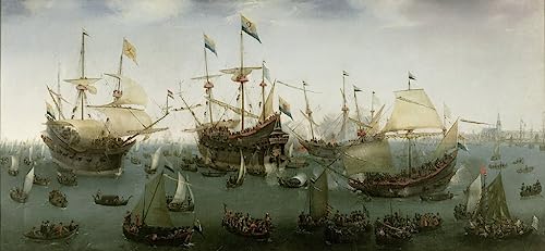 Pintura mural decorativa de Hendrick Cornelisz Vroom para pared de dormitorio 60x90cm