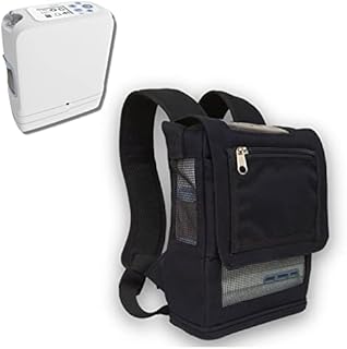O2TOTES Lightweight Carrier for Inogen One G5 Oxygen Concentrator, Portable Oxygen Backpack with Adjustable Straps & Zippered Pockets (Black) Patented Design BACKPACK ONLY, DOES NOT CONTAIN OXYGEN