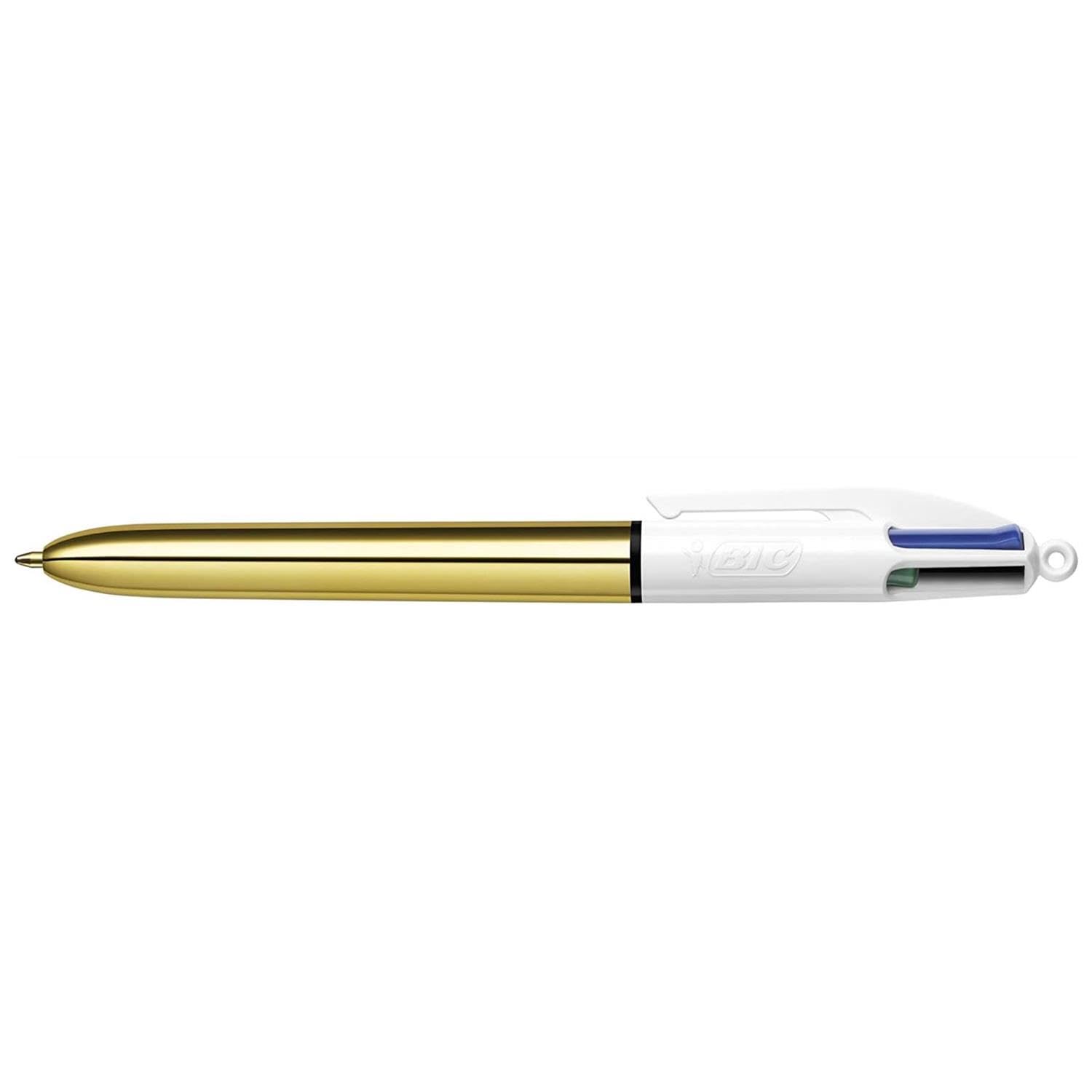 BIC Set di 12 penne a sfera retrattile 4Colours Shine Gold a punta media