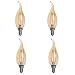 [Update] HERO-LED CA10-DSGT-2W-WW22 Dimmable Gold Tint CA10 E12 2W Candelabra Style LED Filament Chandelier Light Candle Bulb, 25W Equivalent, Ultra Warm White 2200K (Amber Glow), 4-Pack