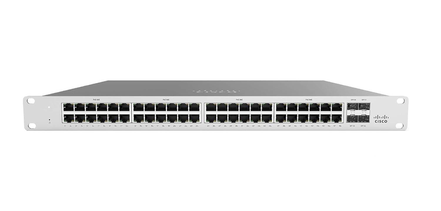 MS120-48-HW 48-Port Gigabit Ethernet L2 Cloud Managed Network Switch | 1G RJ45 Ports | for Business &amp; Office Networks | 3 Year’s MERAKI SOLUTIONS Warranty (No-License)