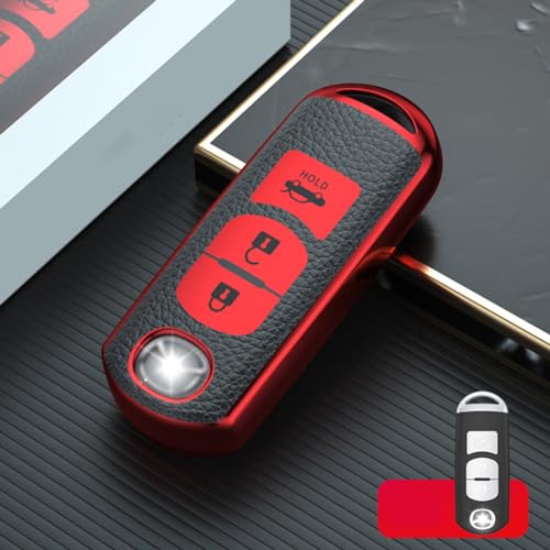 Carcasa llave Mazda de TPU galvanizado compatible con modelos CX-5 CX-3 de 2016 a 2023